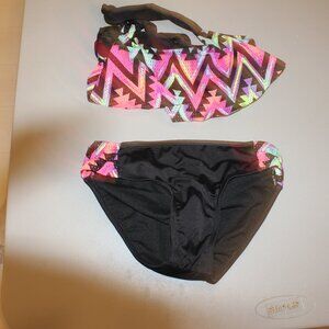 Multi Color 2 Pcs Justice Bikini Swimsuit Size 10